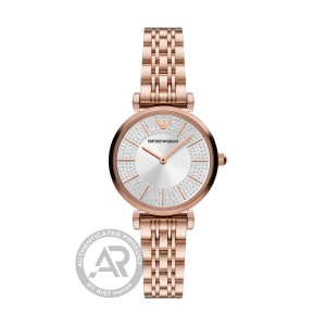 Emporio Armani Gianni T-Bar Rose Gold Stainless Steel Bracelet AR11446